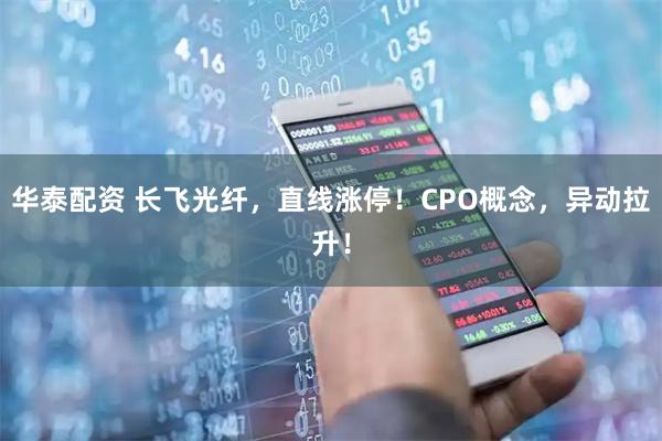 华泰配资 长飞光纤，直线涨停！CPO概念，异动拉升！